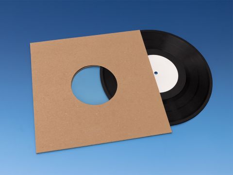 10” Kraft Cardboard Jackets - With Holes
