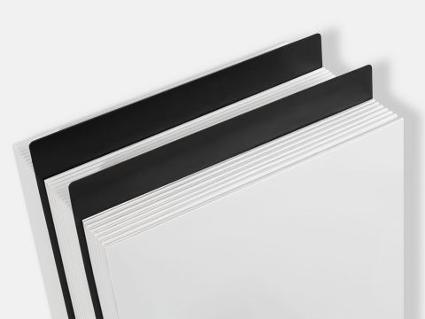 Vinyl dividers, black, rounded corners