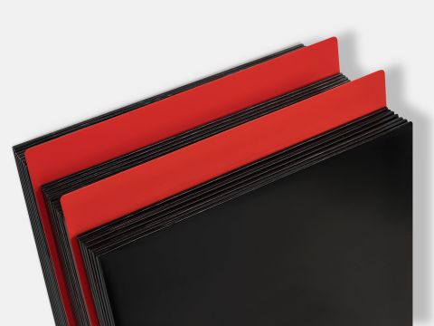 dividers for vinyl records, red