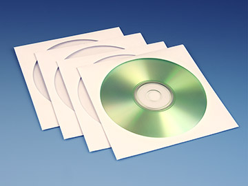 Paper CD Sleeves - White with Flap